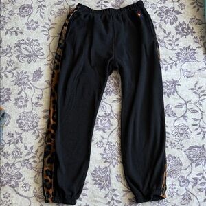 Aviator Nation Cheetah Stripe Sweatpants XXL